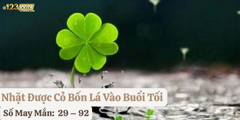 thấy nhặt được cỏ bốn lá